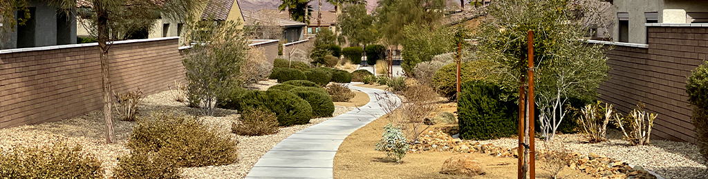 Greenbelt walkway in Heritage at Cadence.